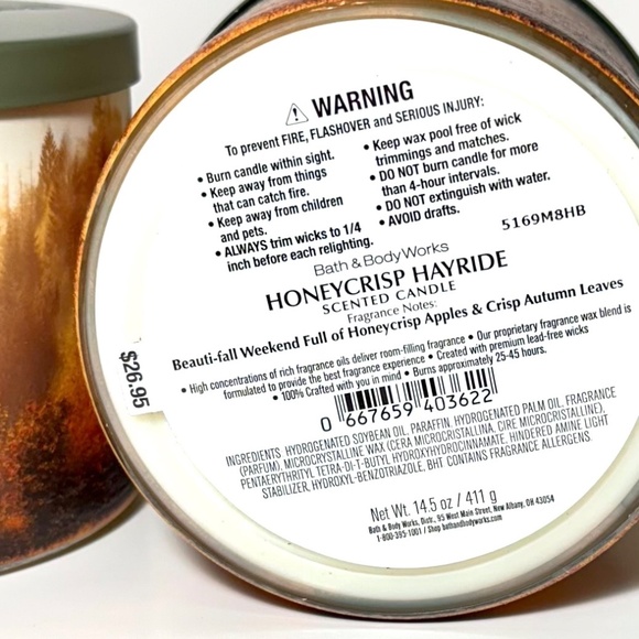 HONEYCRISP HAYRIDE 3-Wick Candle - Picture 3 of 3